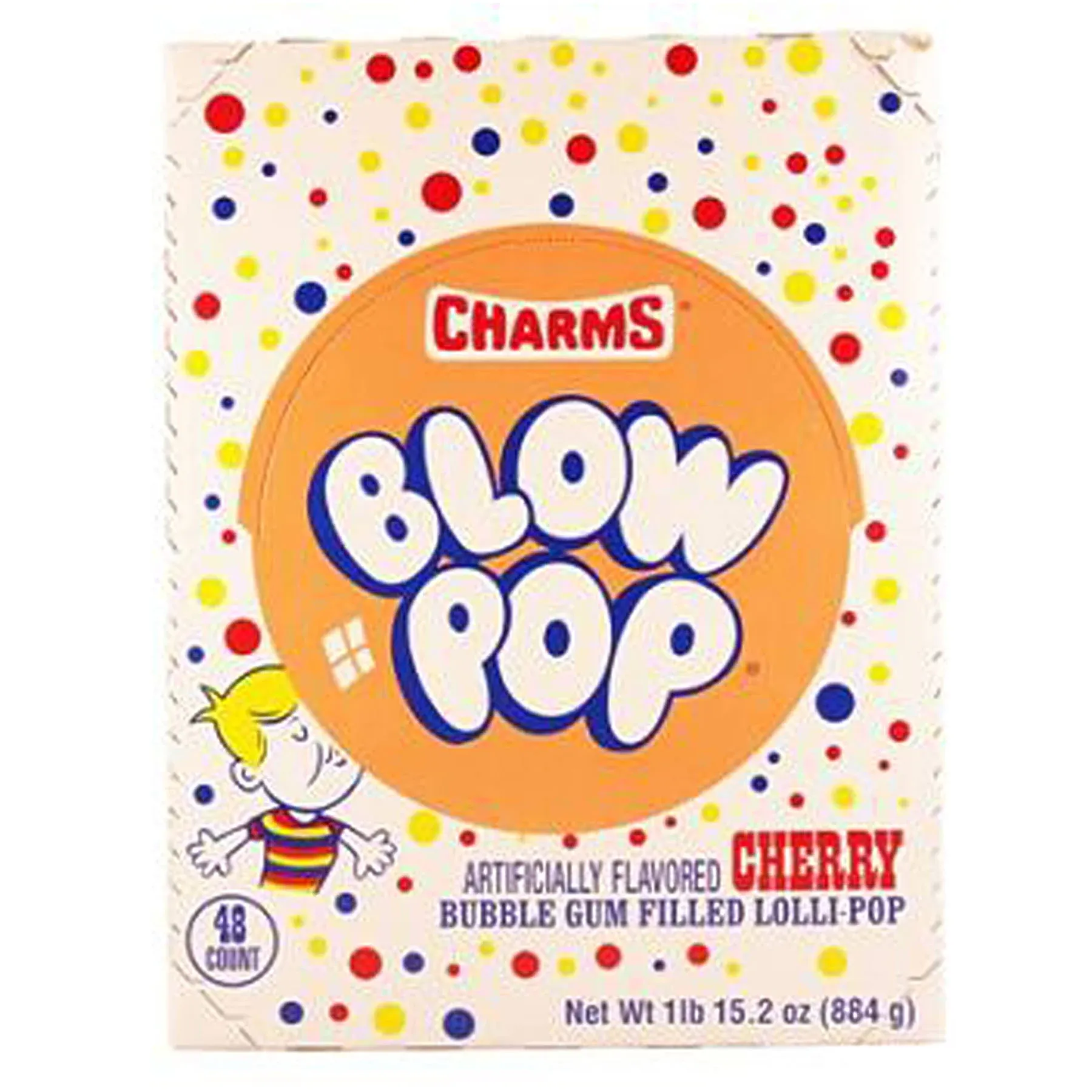 Charms Blow Pops, Flavor, Cherry, 48 Count (Pack of 1)