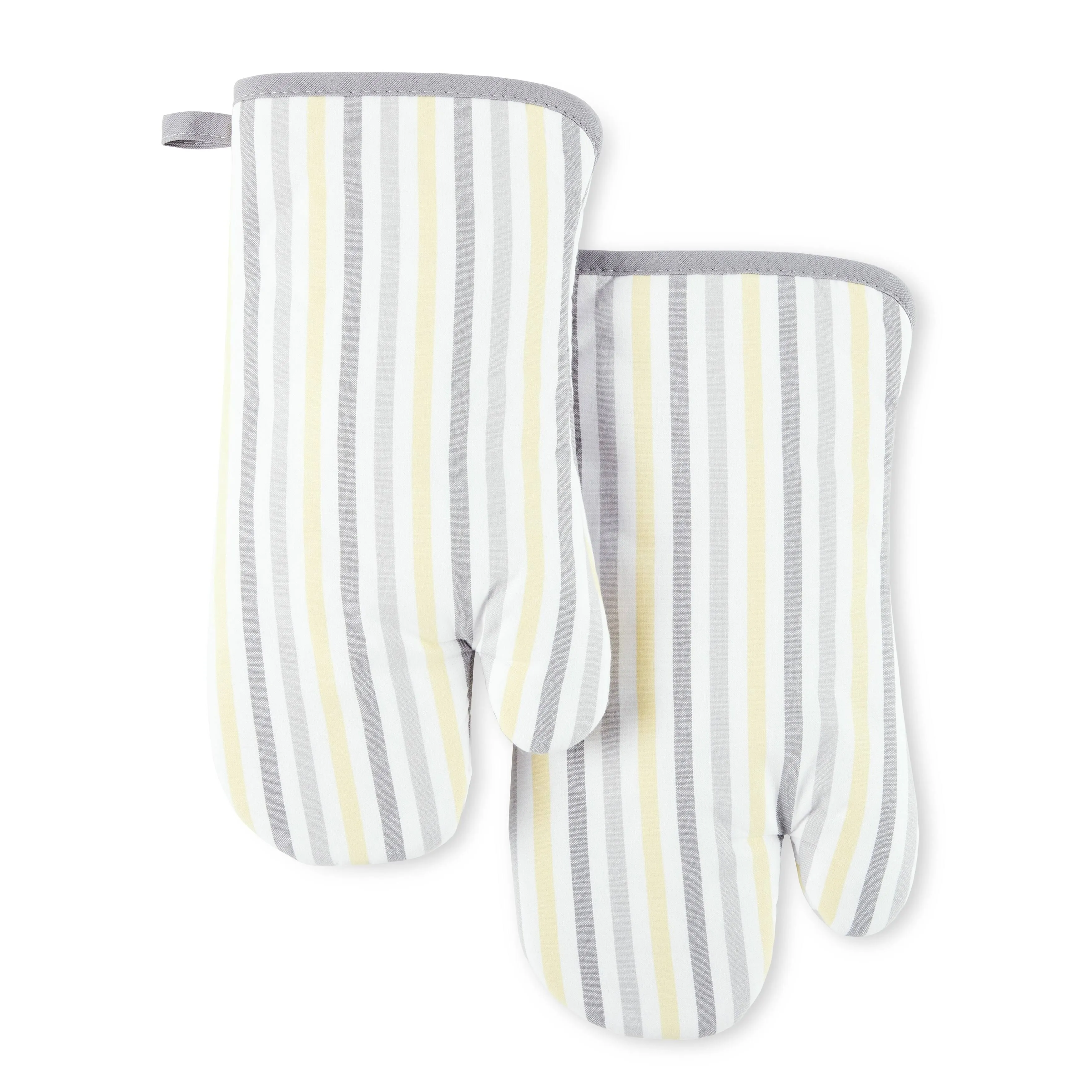 Daisy Stripe Oven Mitt 7" X 13" 2 Pk In Mint