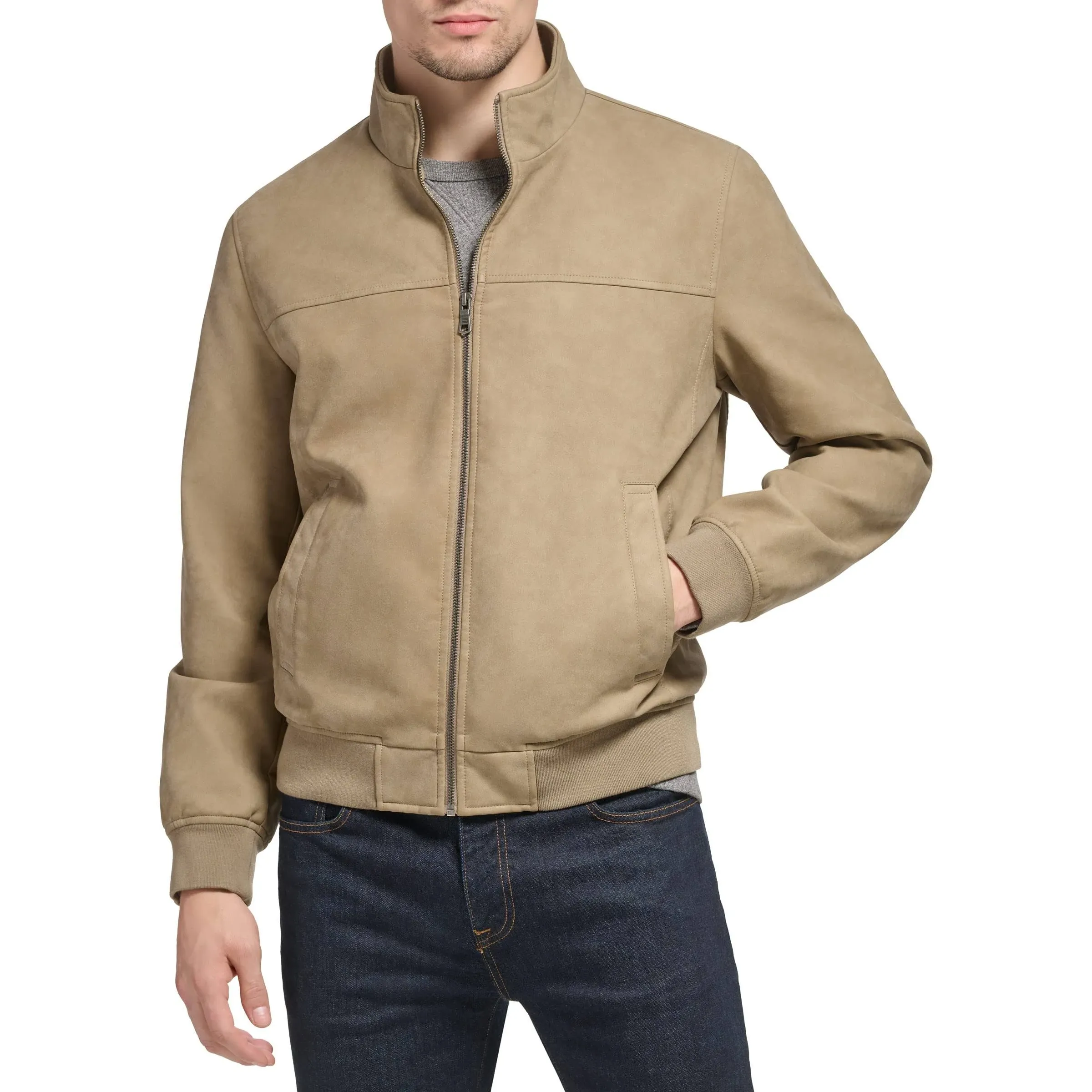 Tommy Hilfiger Men's Faux Leather Bomber Jacket