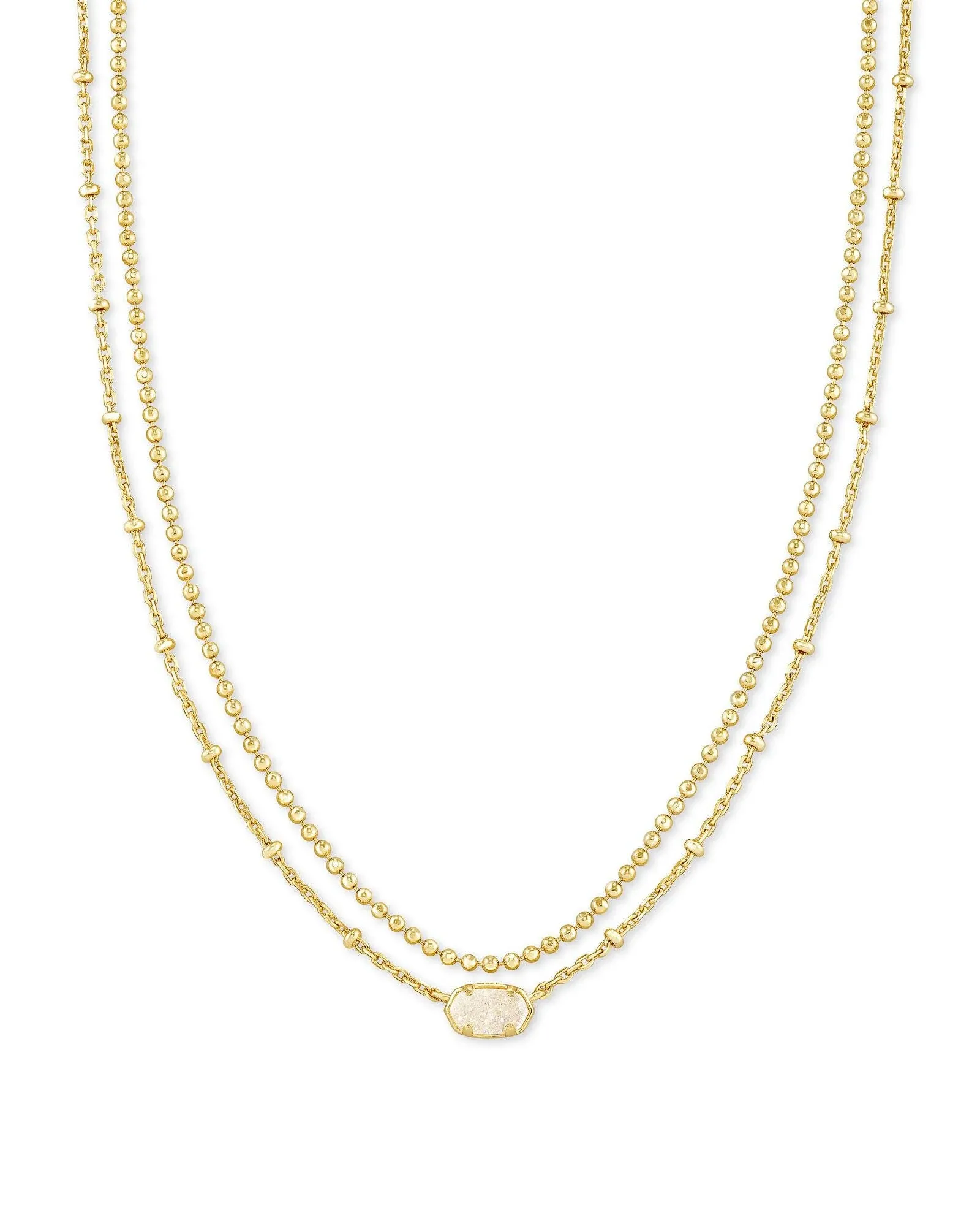 Kendra Scott - Emilie Multi Strand Necklace - Gold/Iridescent Drusy