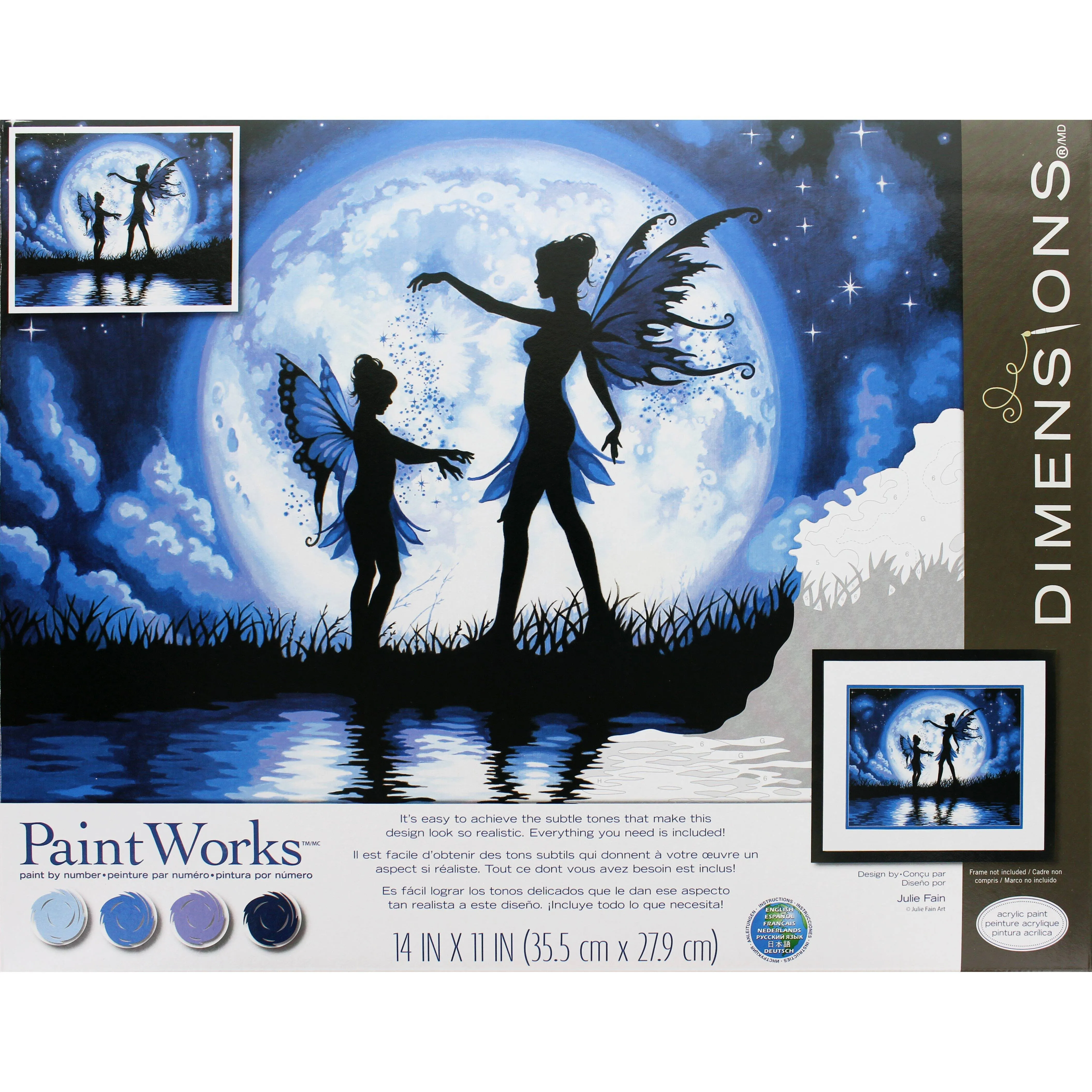 Dimensions 14&quot; x 11&quot; Paint Works Twilight Silhouette Paint By Number Kit