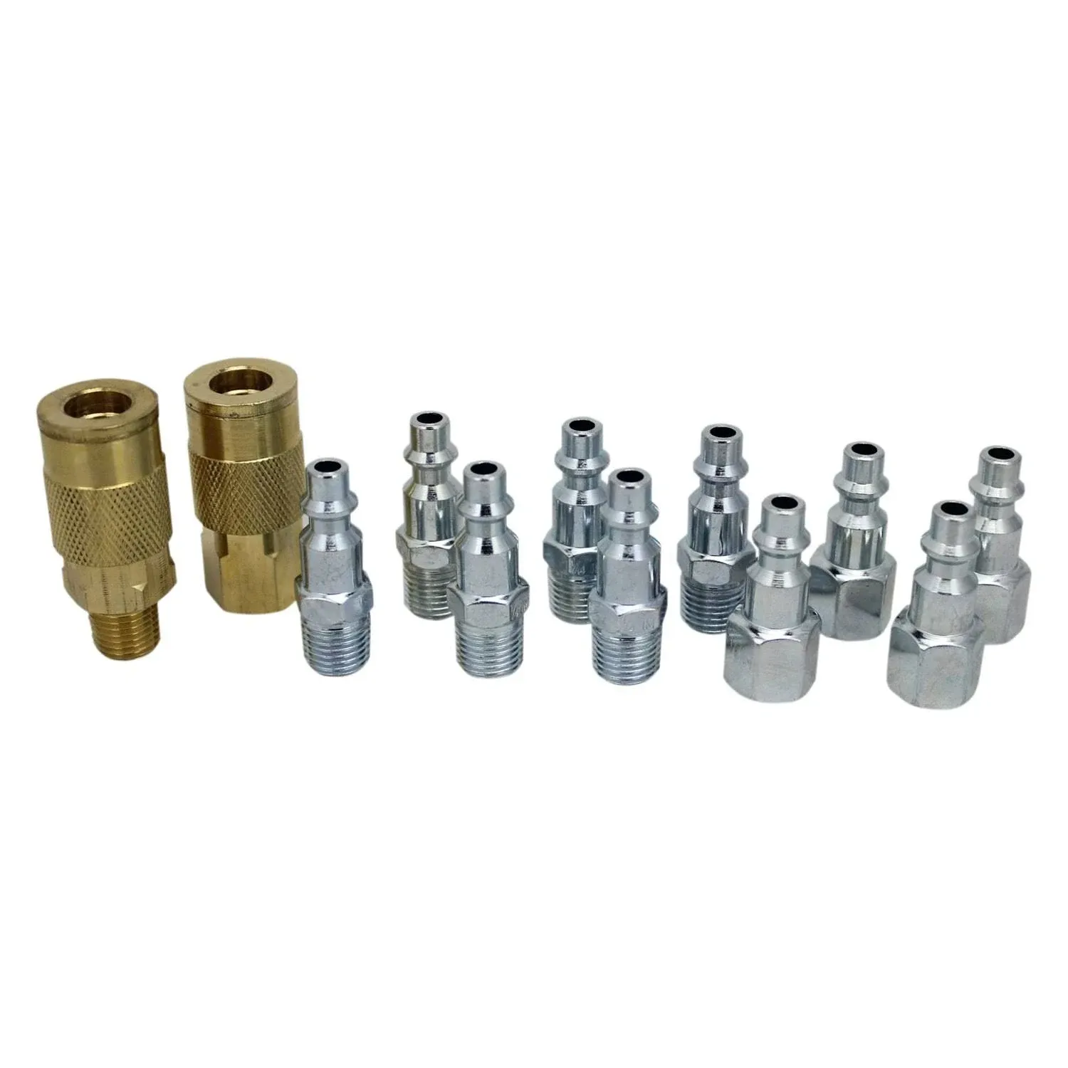 Milton® EXELAIR® Air Coupler and Plug Accy Kit, 1/4&#034; M-STYLE® Brass Coupler &amp; Pl