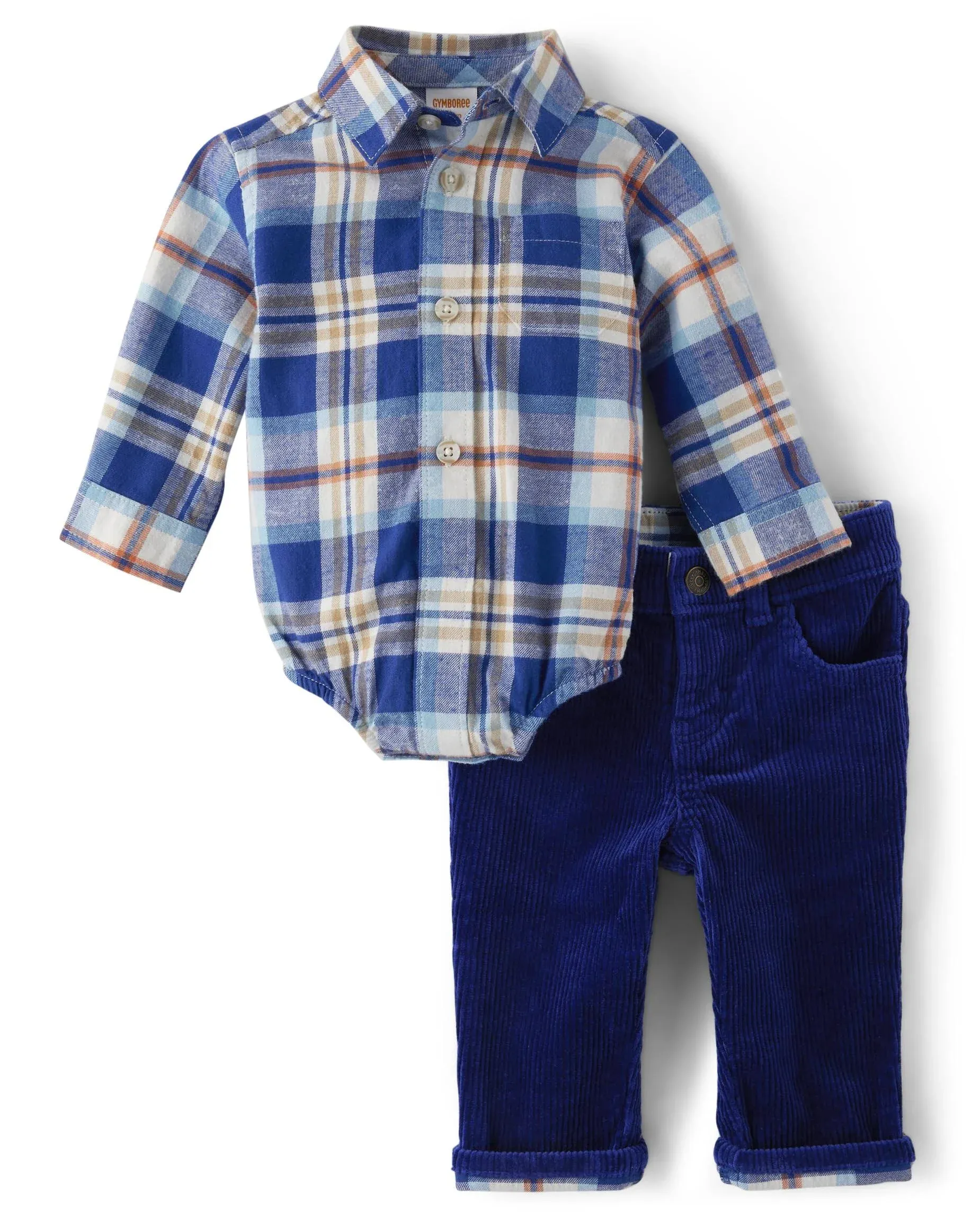 Baby Boys Matching Family Plaid 2-Piece Outfit Set - Multi clr