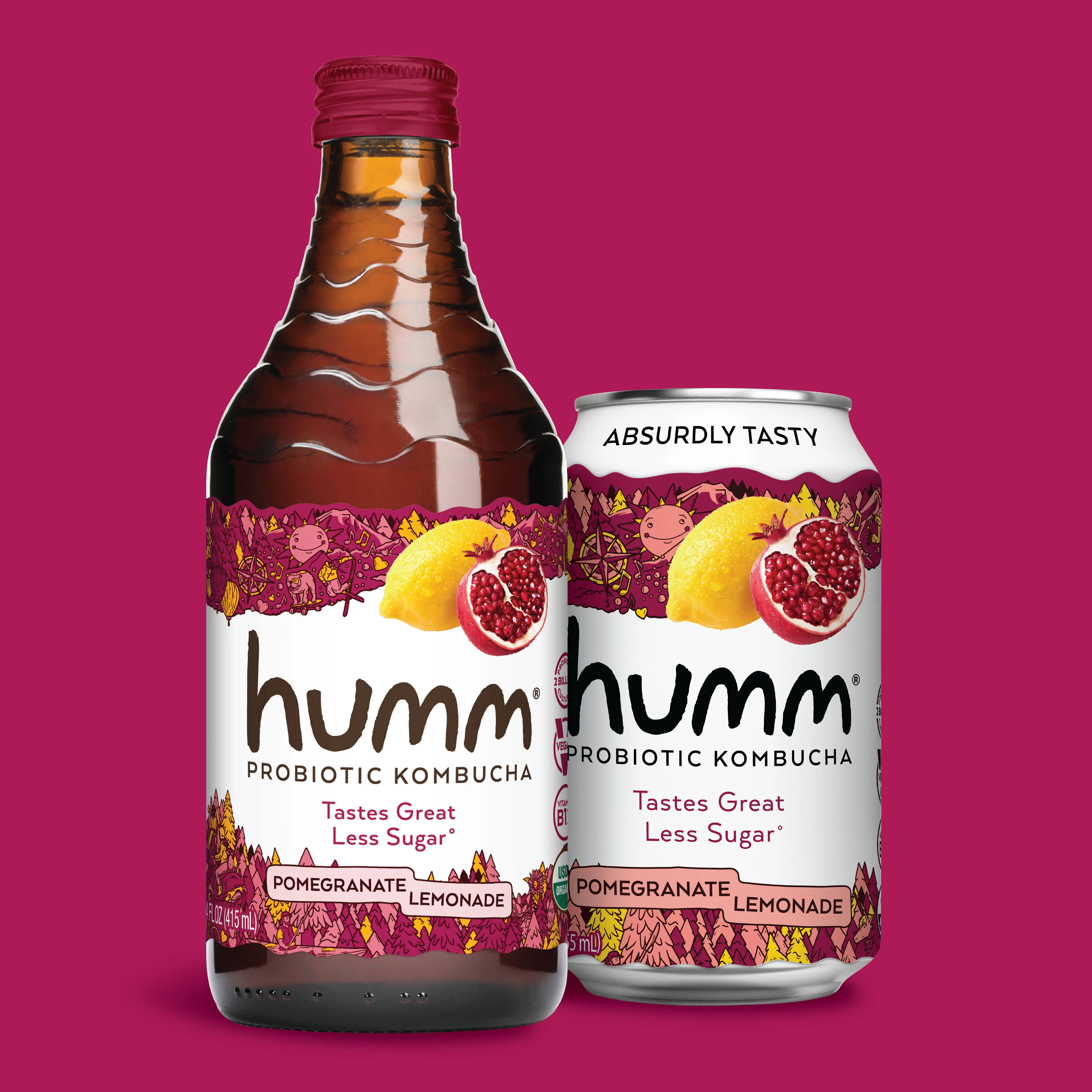 Humm Kombucha Pomegranate Lemonade