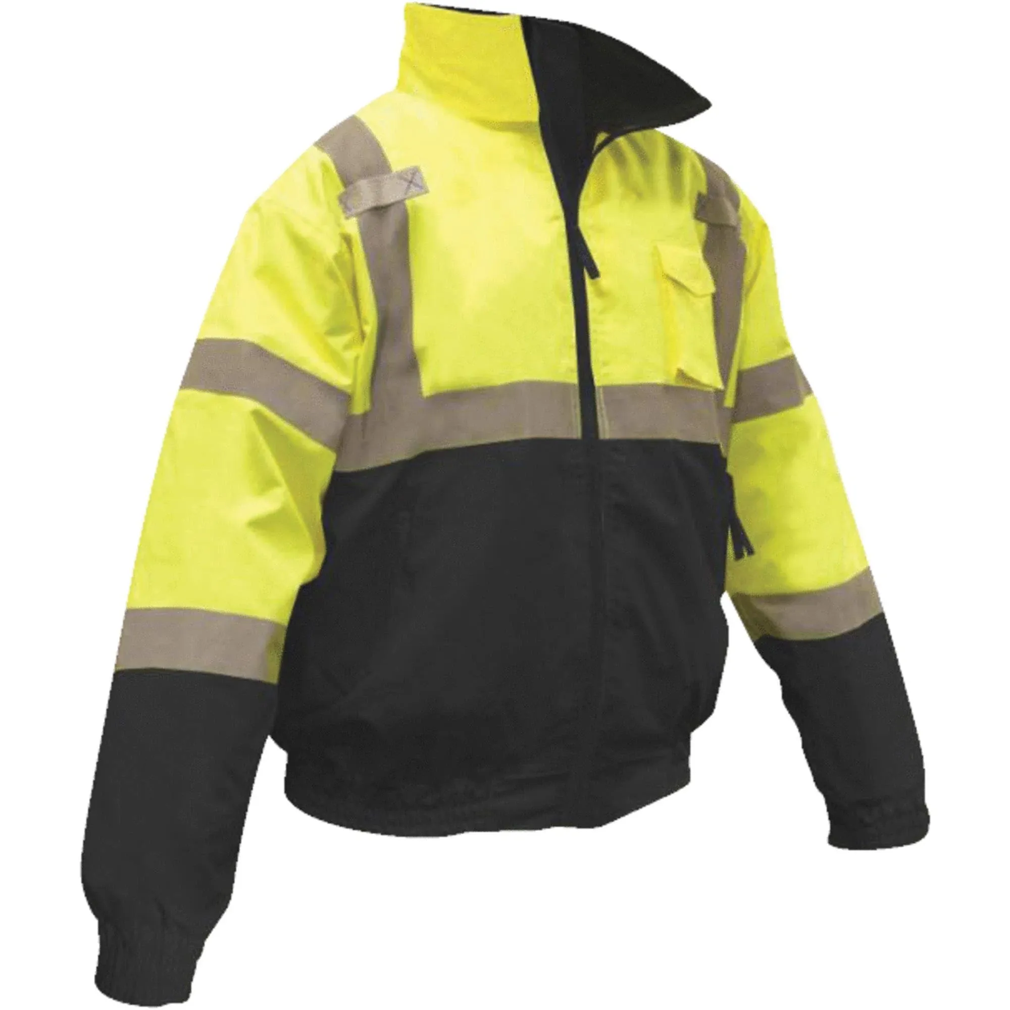 Radians SJ110B Class 3 Two-in-One High Visibility Bomber Safety Jacket, Hi-Vis Yellow/Black Bottom