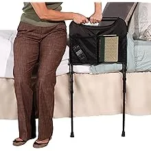 Able Life Sturdy Rail Bedside Safety Handle & Bed Rail in Black | 8600