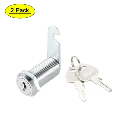 Uxcell Cam Locks 35mm Cylinder Long Fit Max 1-1/2-inch Panel Keyed Different 2Pcs