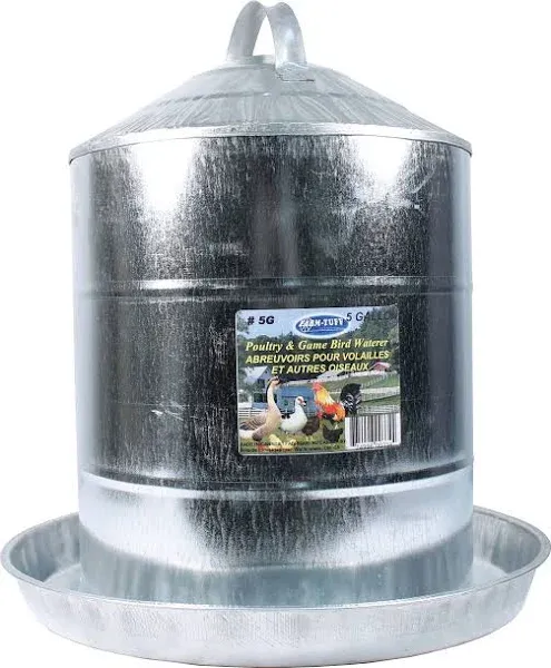 Millside Industries Double Wall Cone Top Galvanized Poultry Fountain