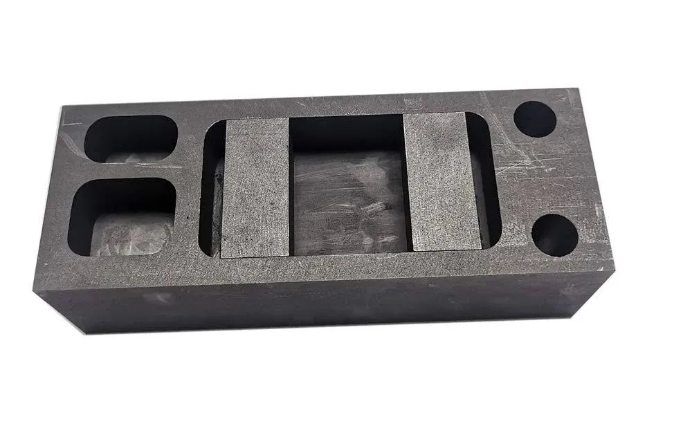 Adjustable Double Sided Graphite Casting Ingot Mold Metal Refining Scrap Gold Silver Adjustable Graphite Mold