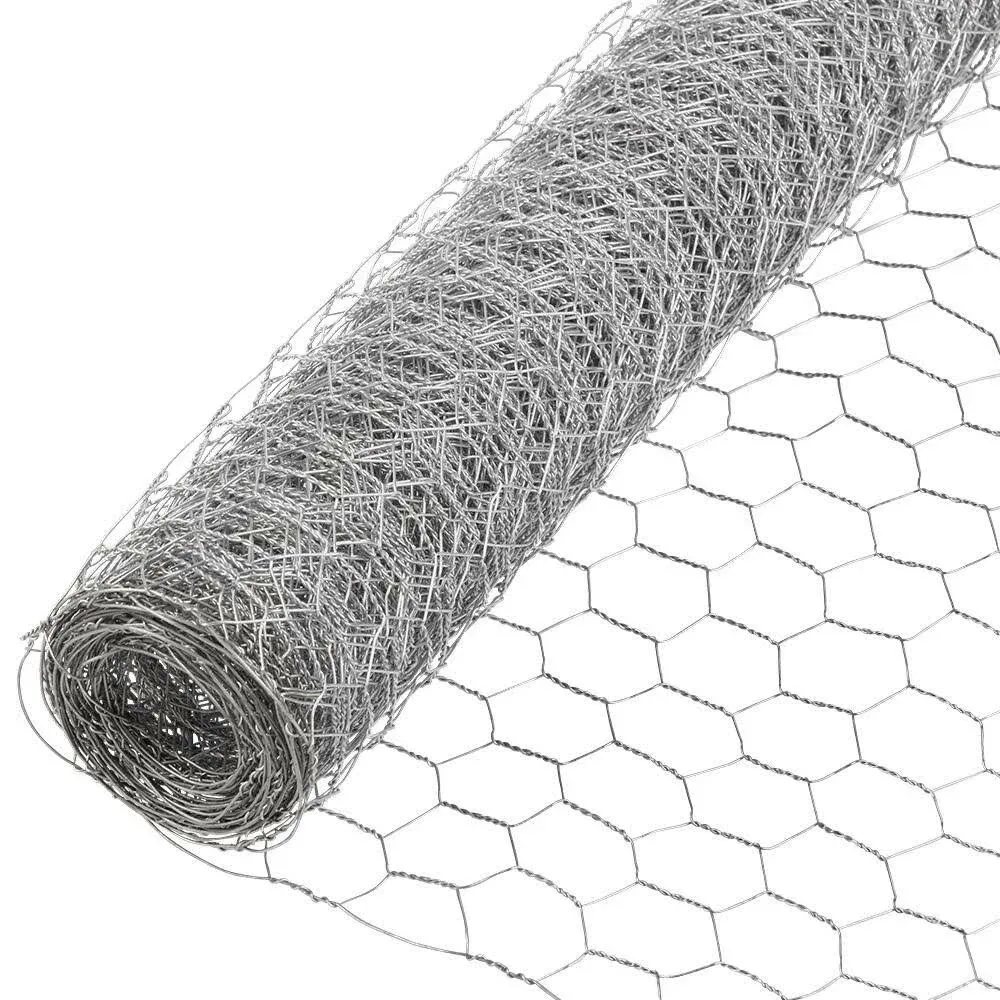 MTB 20ga Galvanized Hexagonal Poultry Netting Chicken Wire 72 Inches x 50 Feet x 1 inch Mesh