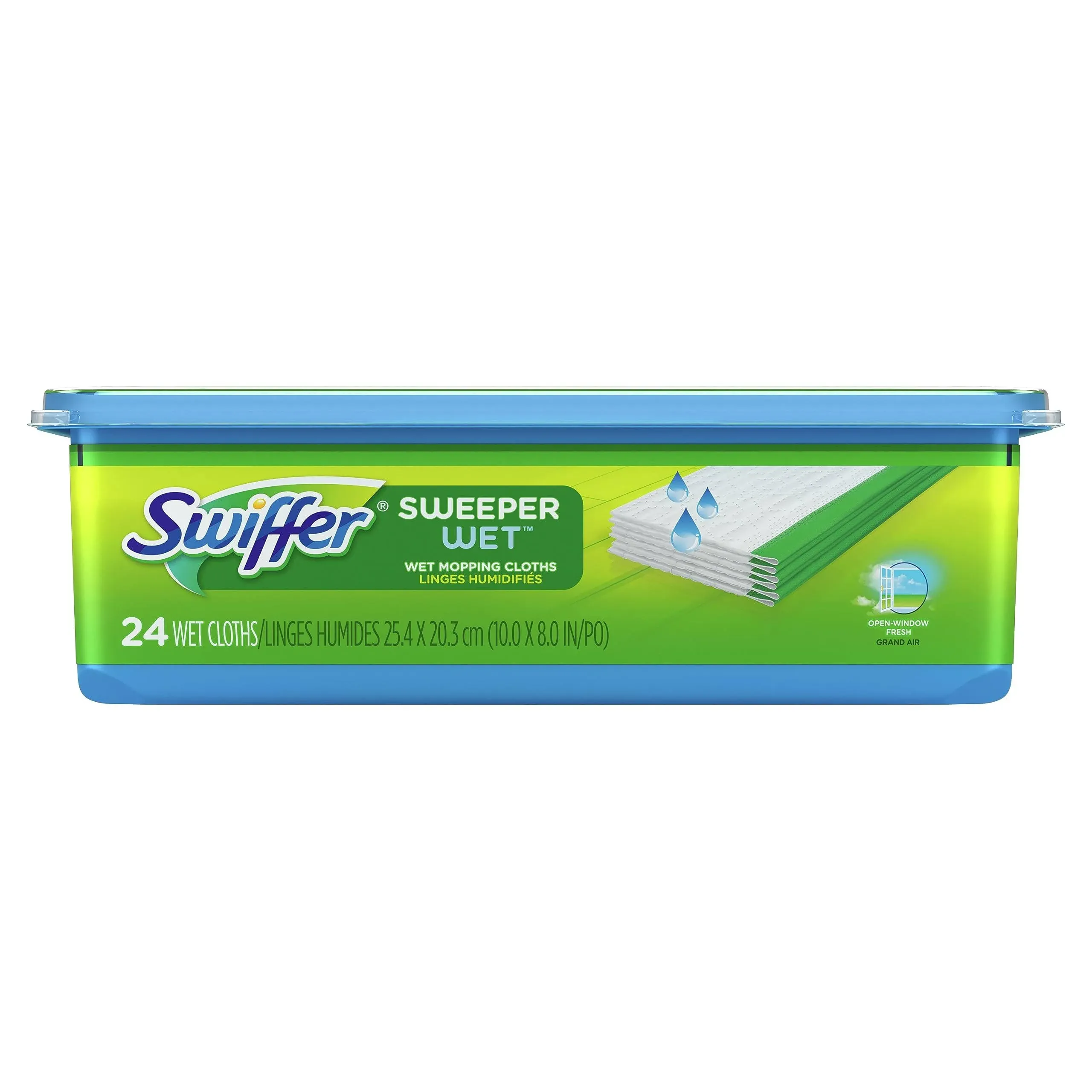 P&G Swiffer Sweeper Wet Mopping Pad Refill, Open-Window Fresh Scent, 24 Count (Pack of 6)