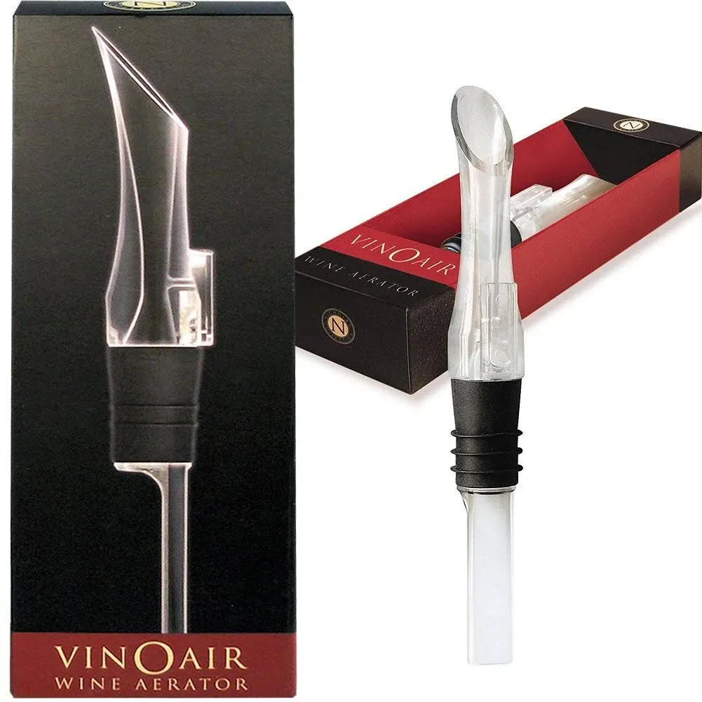 VinOAir Wine Aerator Cork Pops Bottle Nicholas Collection New