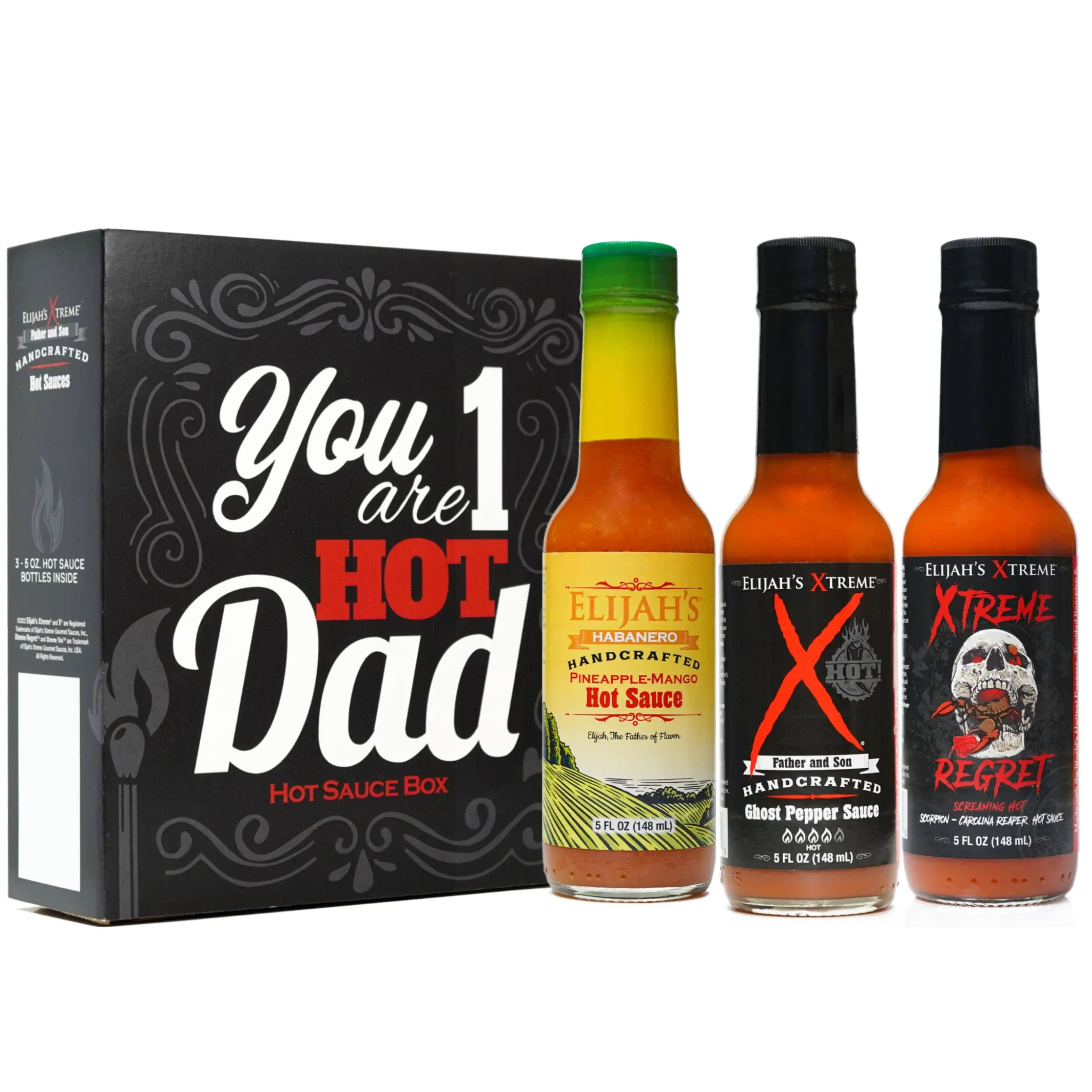 #1 HOT DAD HOT SAUCE GIFT SET (3 Bottles)