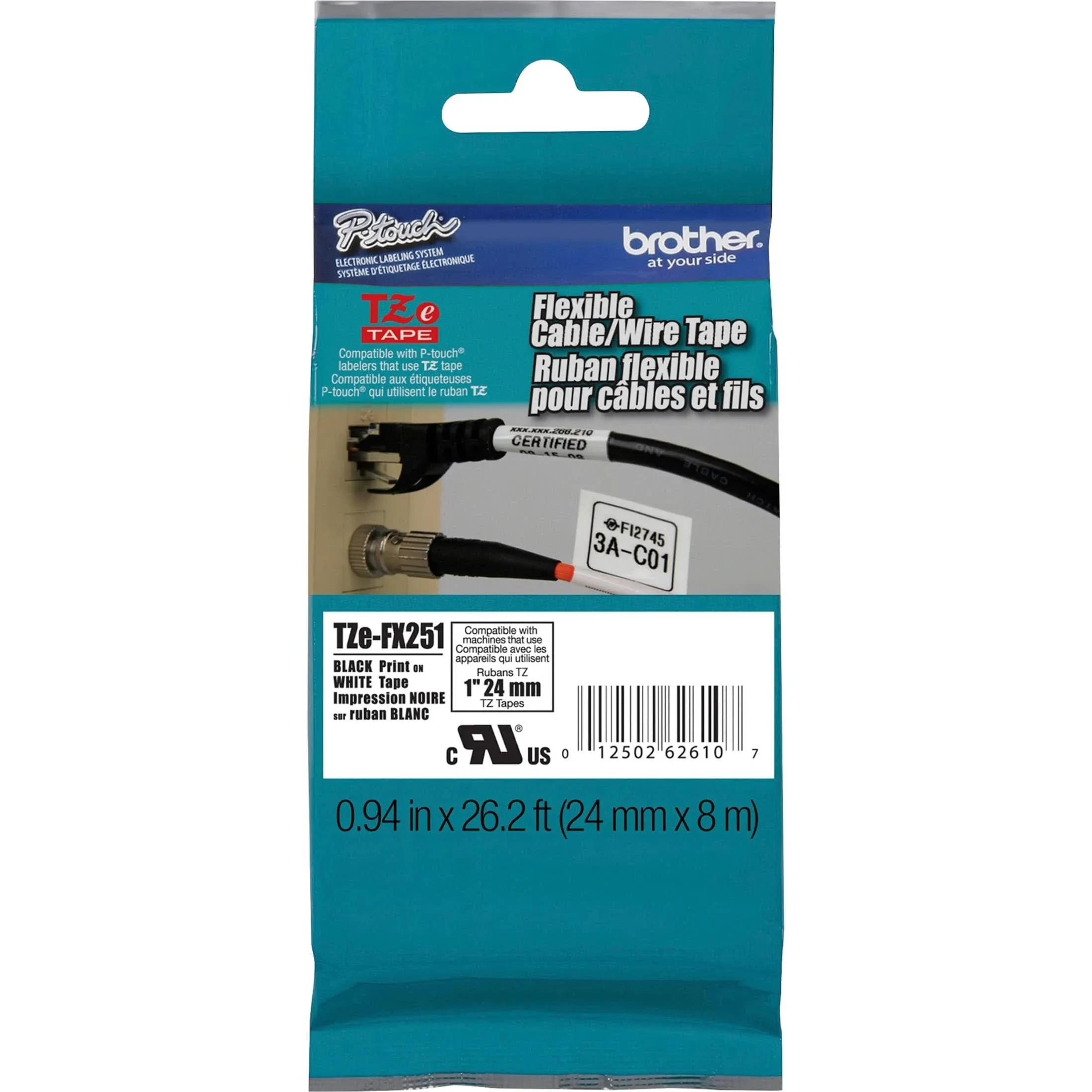 Brother TZe-FX251 TZ-FX251 TZEFX251 P-Touch Flex ID Tape TZEFX251 24MM