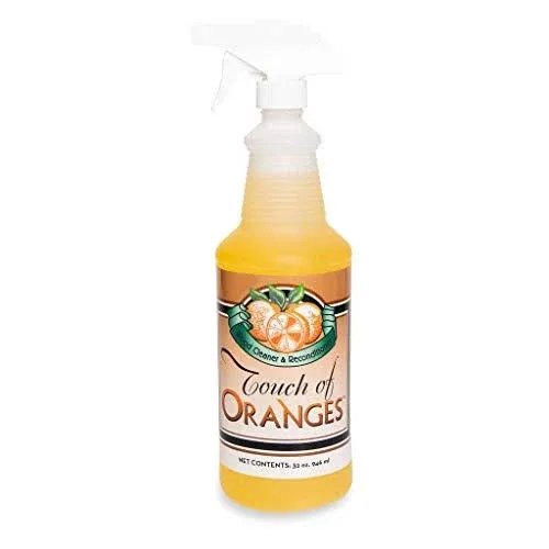 Touch Of Oranges Wood Cleaner & Polish Spray Real Orange Oil Luster Finish, Clean Kitchen Cabinets, Hardwood Floor and All Wood, Restorer, Conditioner - (1 Gallon)