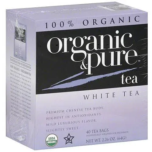 Organic & Pure White Tea - 6 boxes, 40 bags each