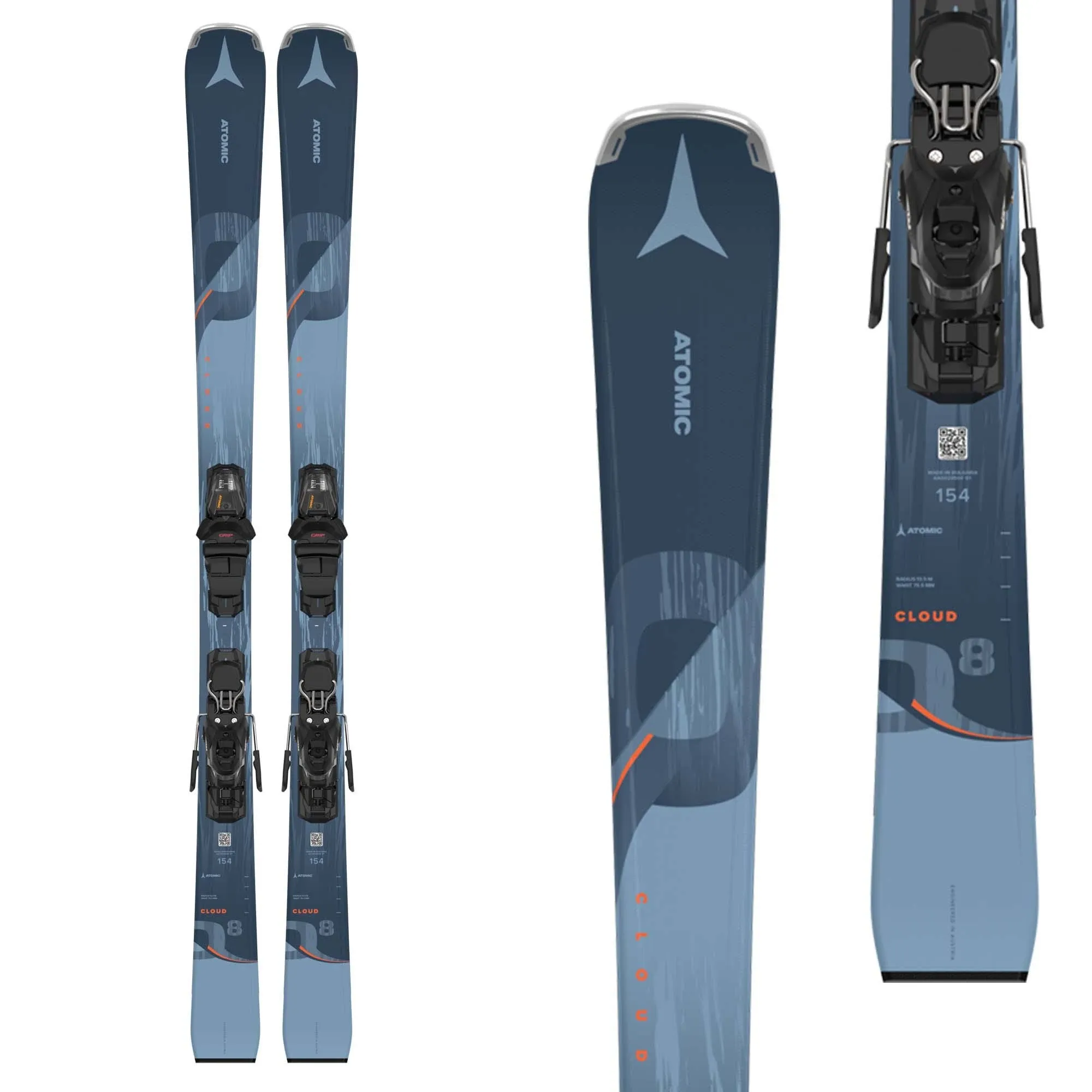 Atomic Cloud Q8 Skis with M10 GW Bindings