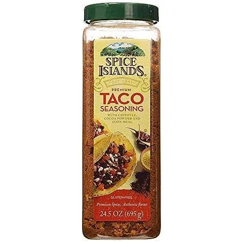 Spice Islands Premium Taco Seasoning with Chipotle Cocoa Powder and Corn Meal, 24.5 Ounce