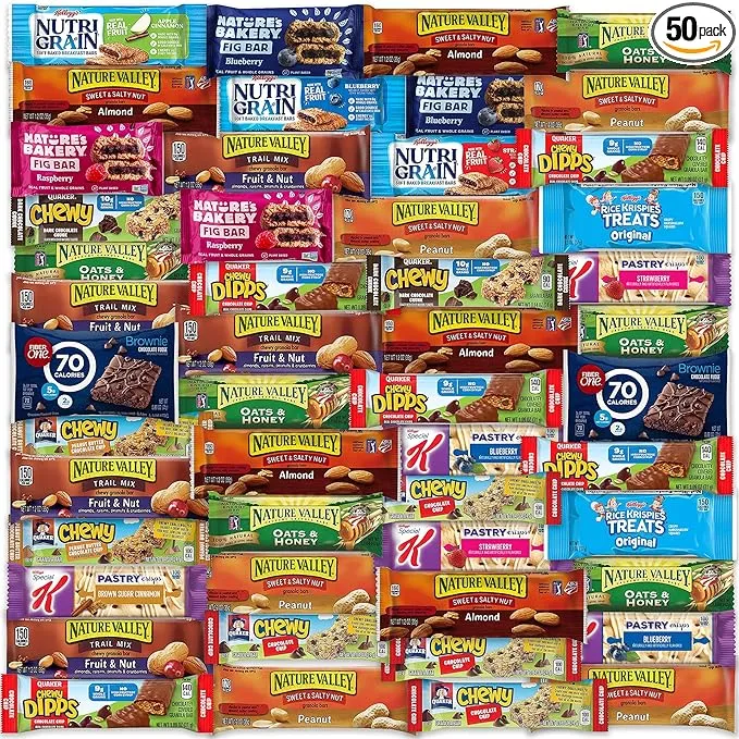 Snack Bar Variety Box Care Package - 50 Count