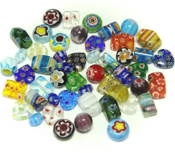 ALLinONE Millefiori Lampwork Glass Beads for DIY Necklace Bracelet Jewelry Ma...