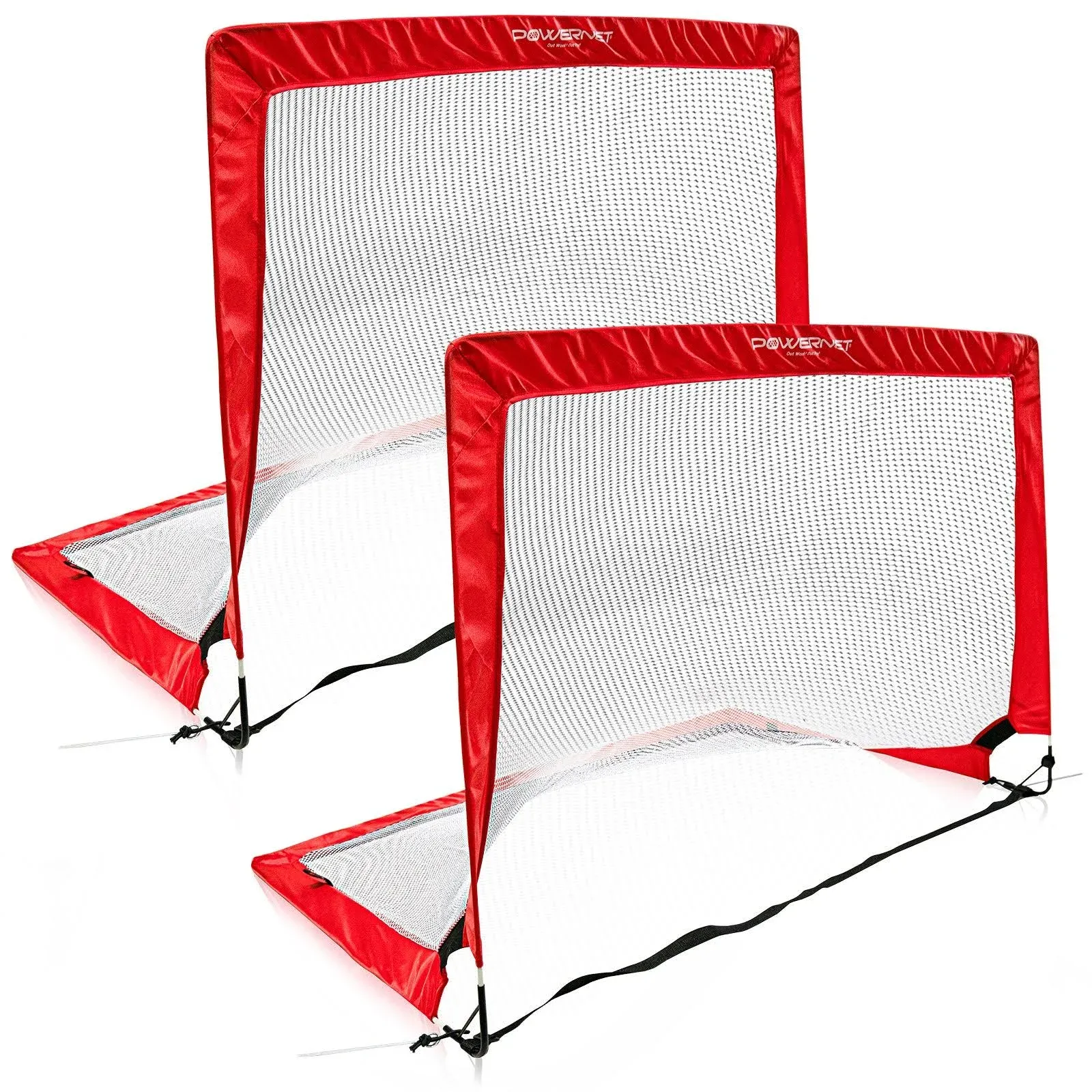 Powernet Soccer Popup Net Portable Goal 4'x3' (PAIR) S004