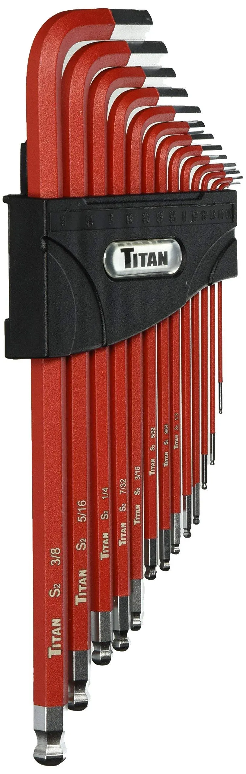 Titan 12713 13pc SAE Extra Long Ball End Hex Key Set