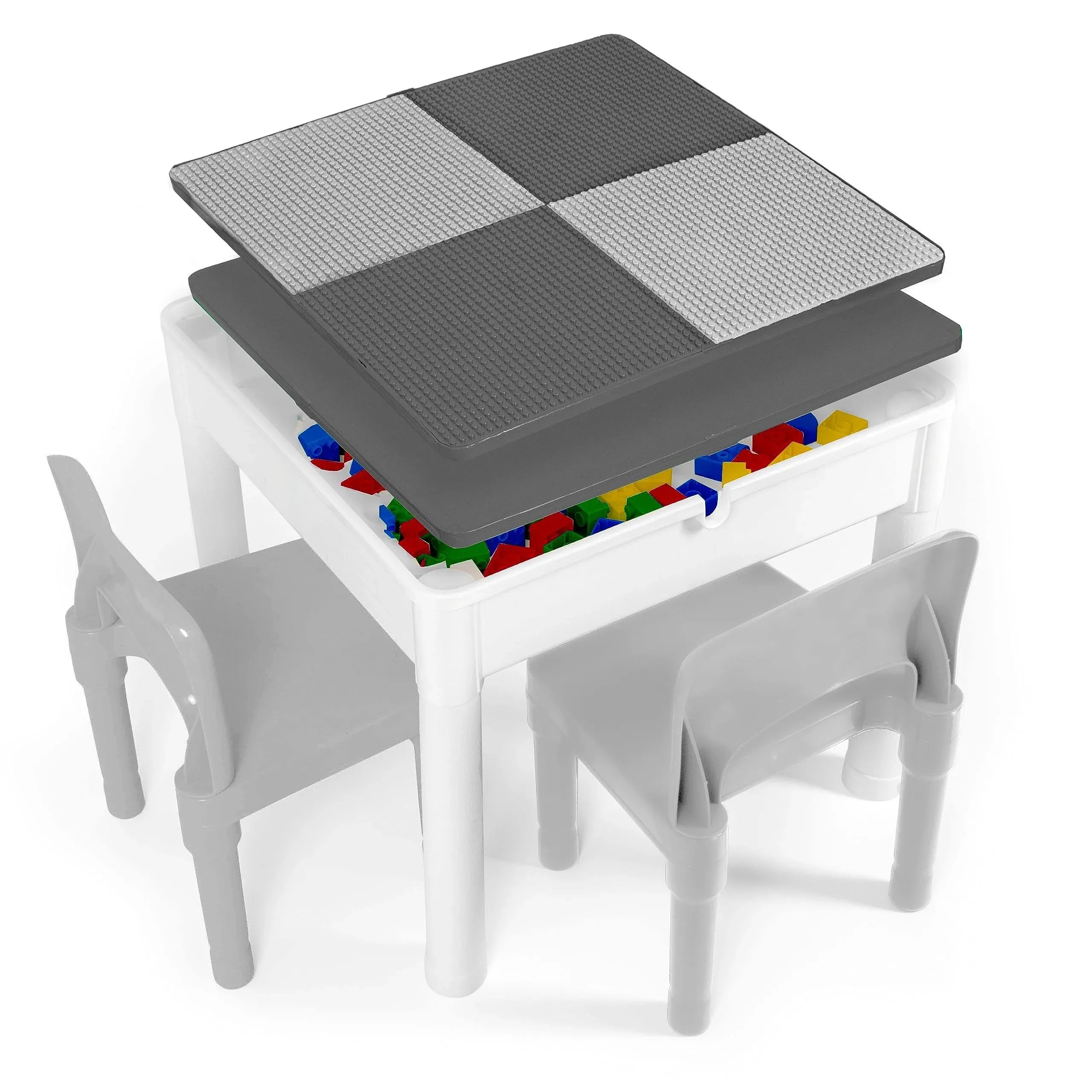 Play Platoon 5 in 1 Kids Activity Table and Chair Set- Stem Table for Toddlers ...