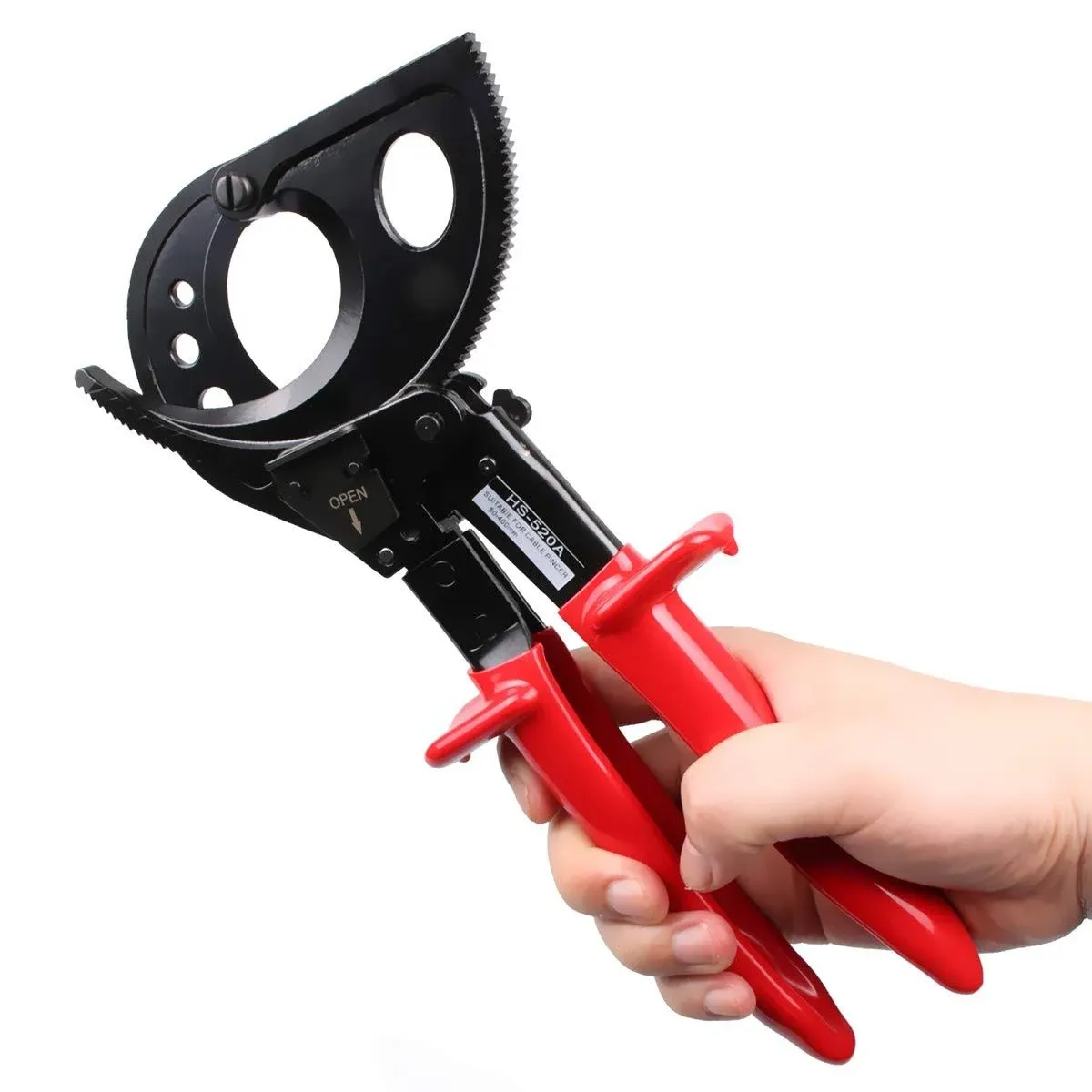 LUBAN Ratchet Cable Cutter, Heavy Duty Wire Cutter for Aluminum Copper Cable up to 400mm², Ratcheting Wire Cutting Hand Tool