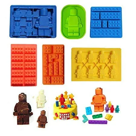 Building Block Silicone Molds for Baking Supplies - 6Pcs Brick Mold Silicone ...