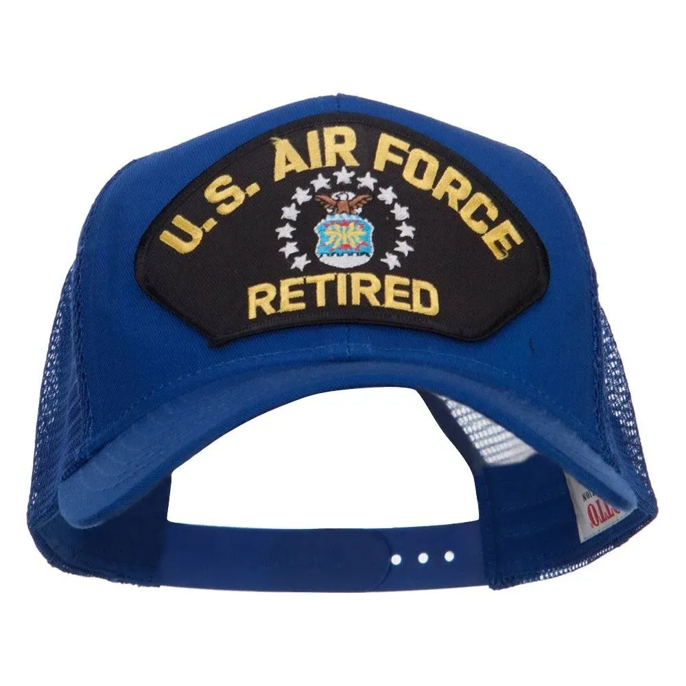 US Air Force Retired Military Patched Mesh Cap