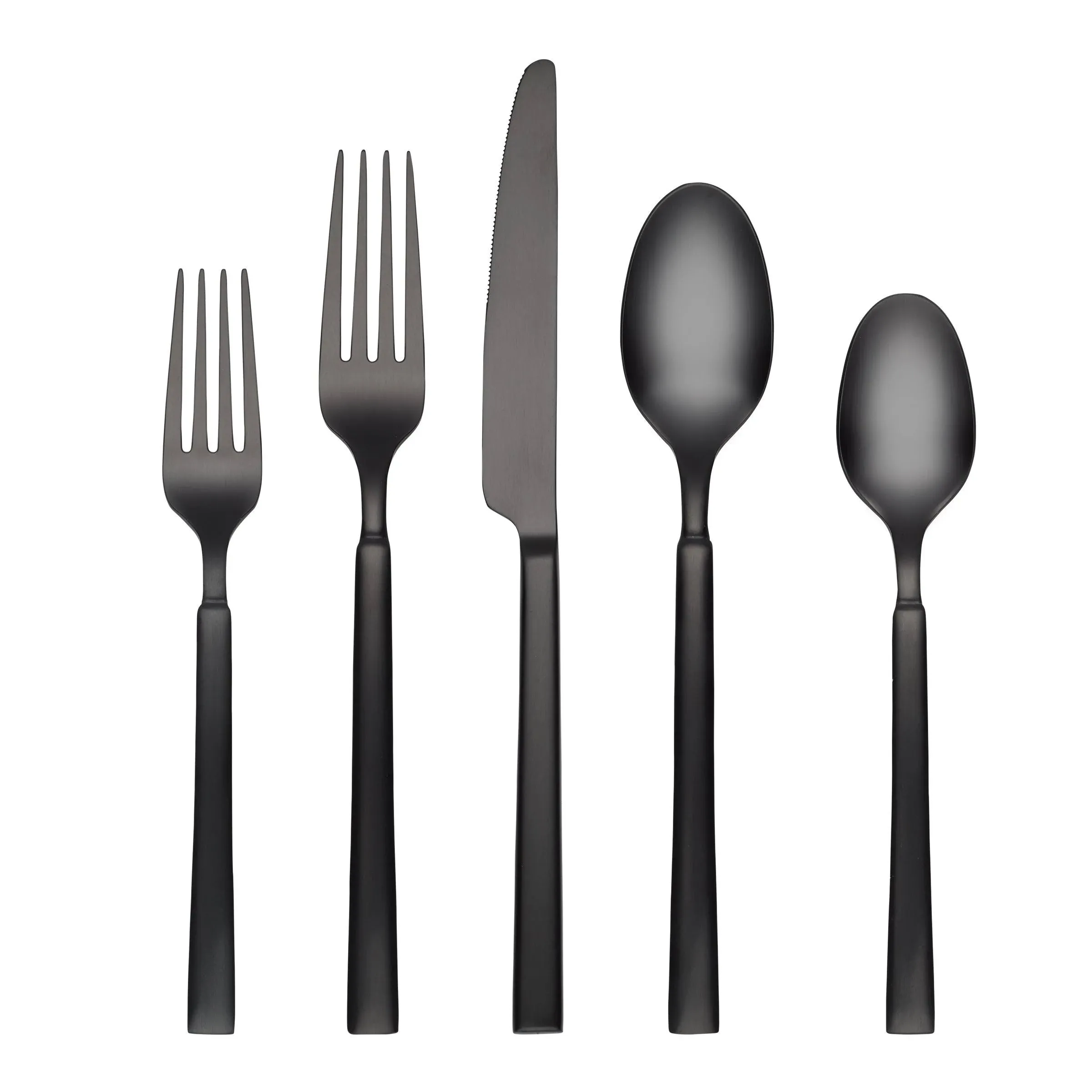 Cambridge Silversmiths Gailann Black Satin 45-Piece Flatware Set