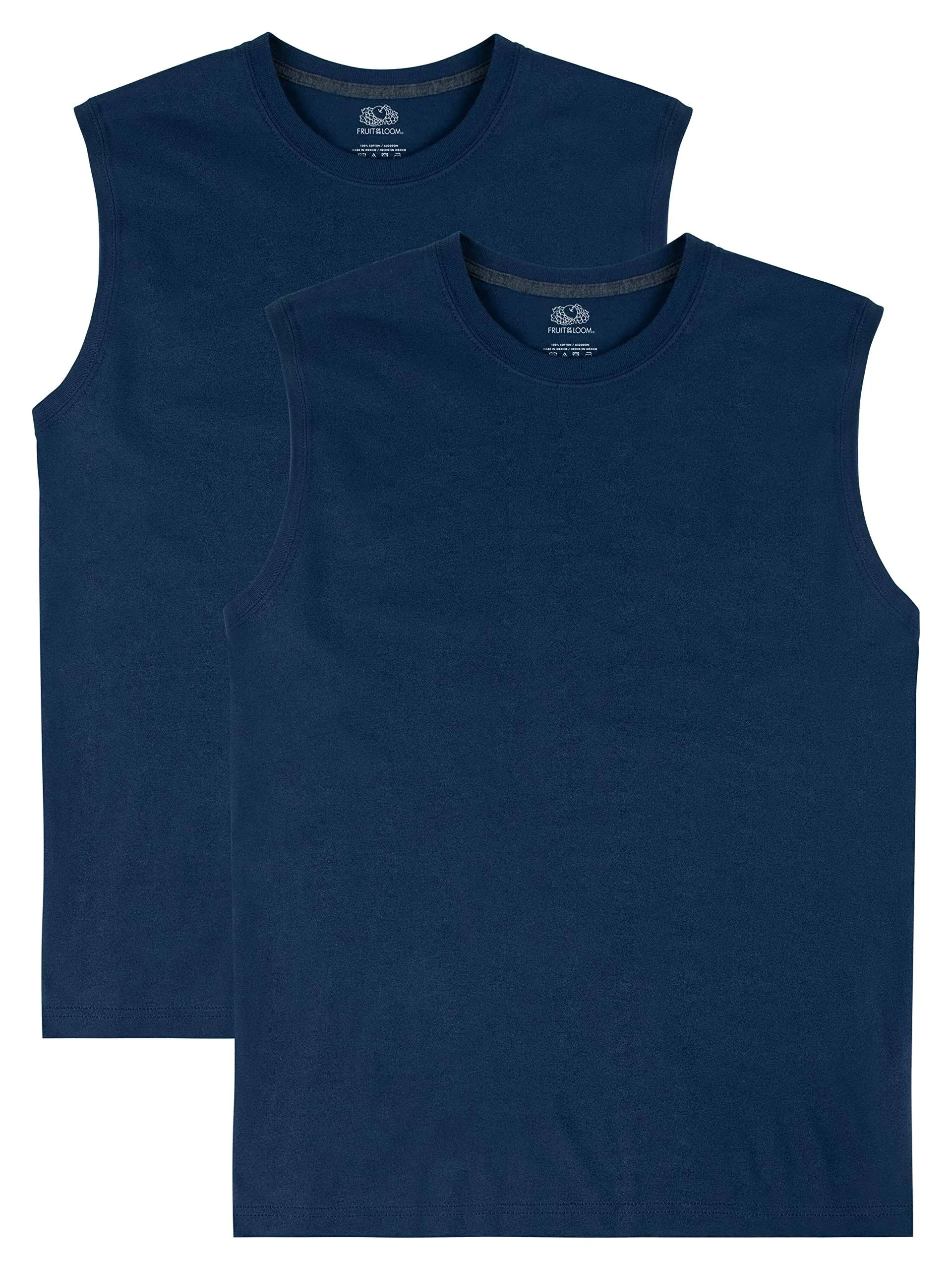 Fruit of the Loom Men's Eversoft Cotton Sleeveless T Shirts, Breathable & Moisture Wicking with Odor Control, Sizes S-4x