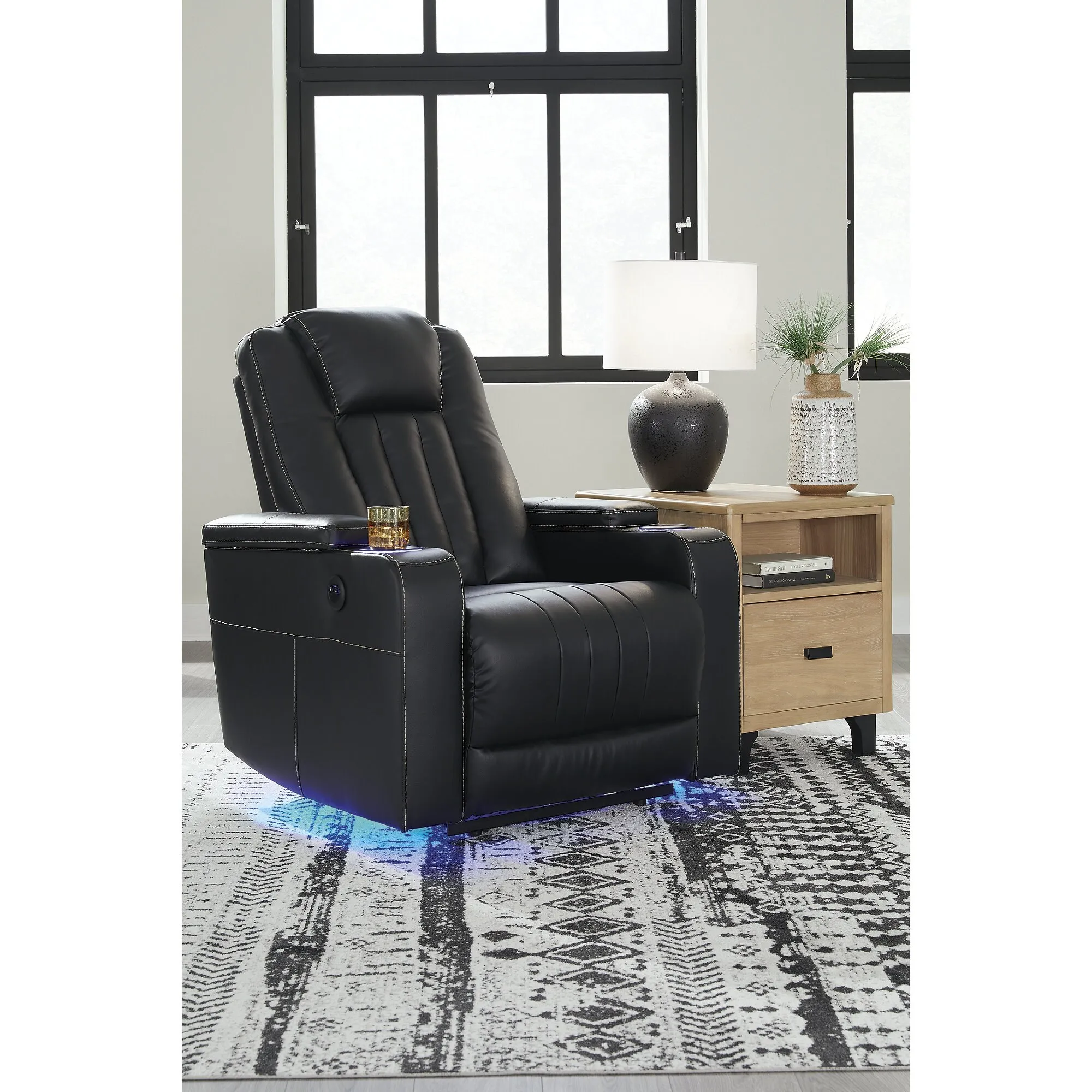 Signature Design by Ashley Center Point Black Zero Wall Recliner