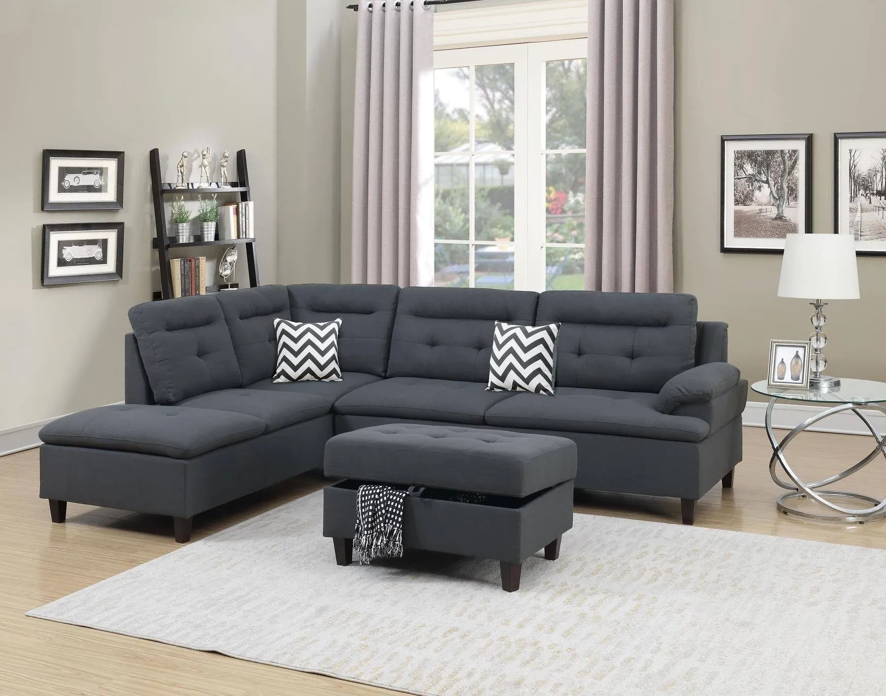 Poundex 3 Piece Sectional Set Model F6590