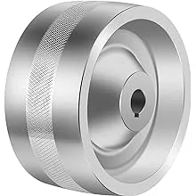 Belt Grinder Drive Wheel 5" Diameter, 2"x72" Knife Grinder Drive Wheel 5/8" Bore/Shaft, Aluminum Belt Grinder Wheel Crowned, for Knife Making Grinder Polishing & Belt Machine Woodworking DIY