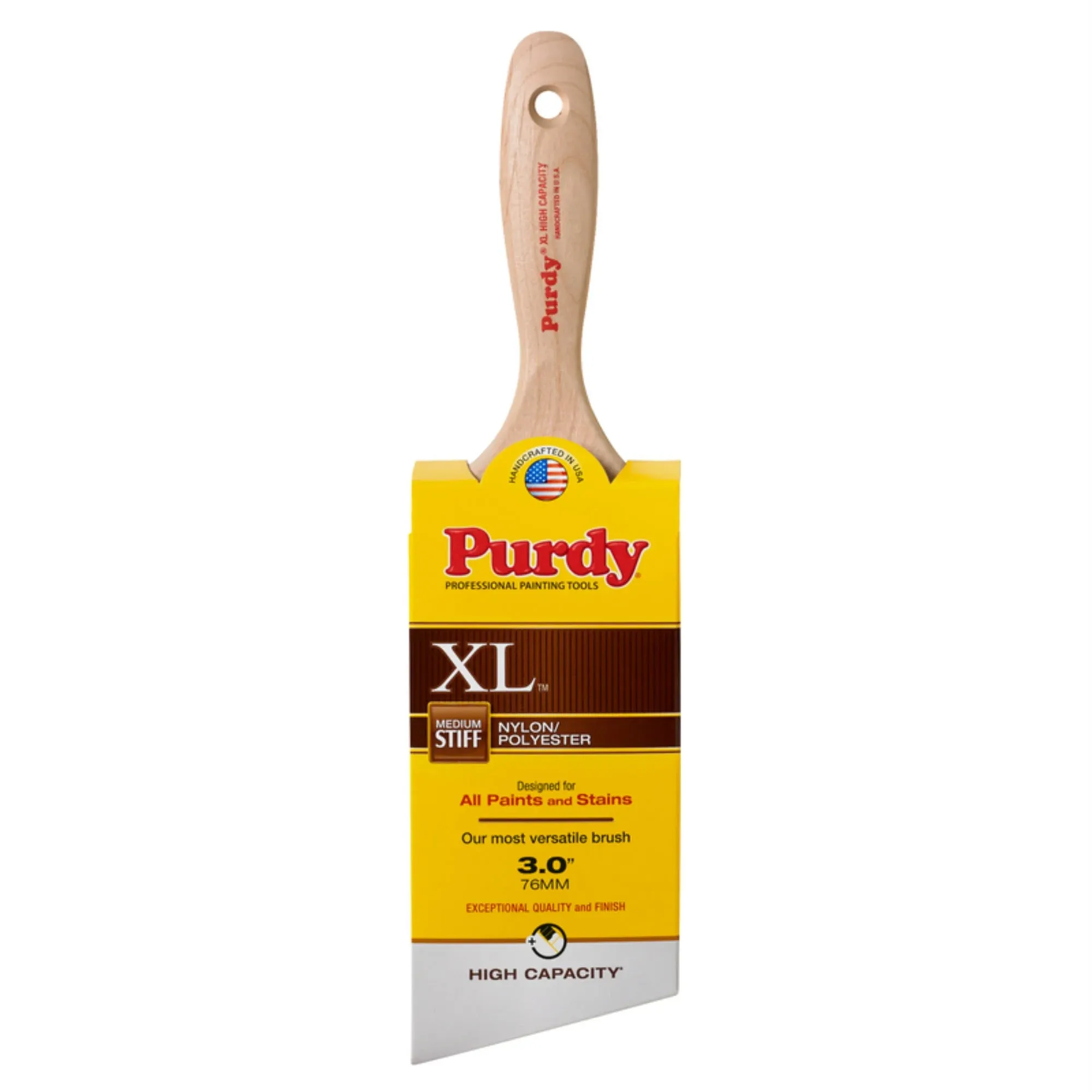 Purdy 144424430 XL Medium Stiff Angle Paint Brush, 3"