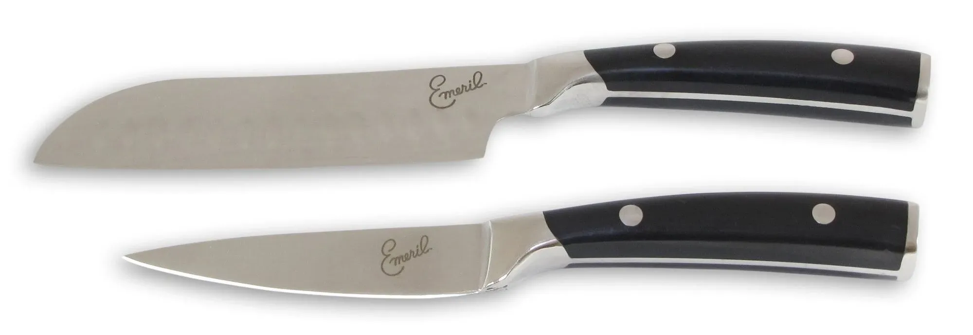 Emeril Lagasse 2-Piece Kitchen Knife Set - Stainless Steel Knives (Black)