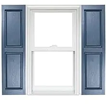 Homeside Raised Panel Vinyl Shutters (1 Pair) in Stock Now, Blue