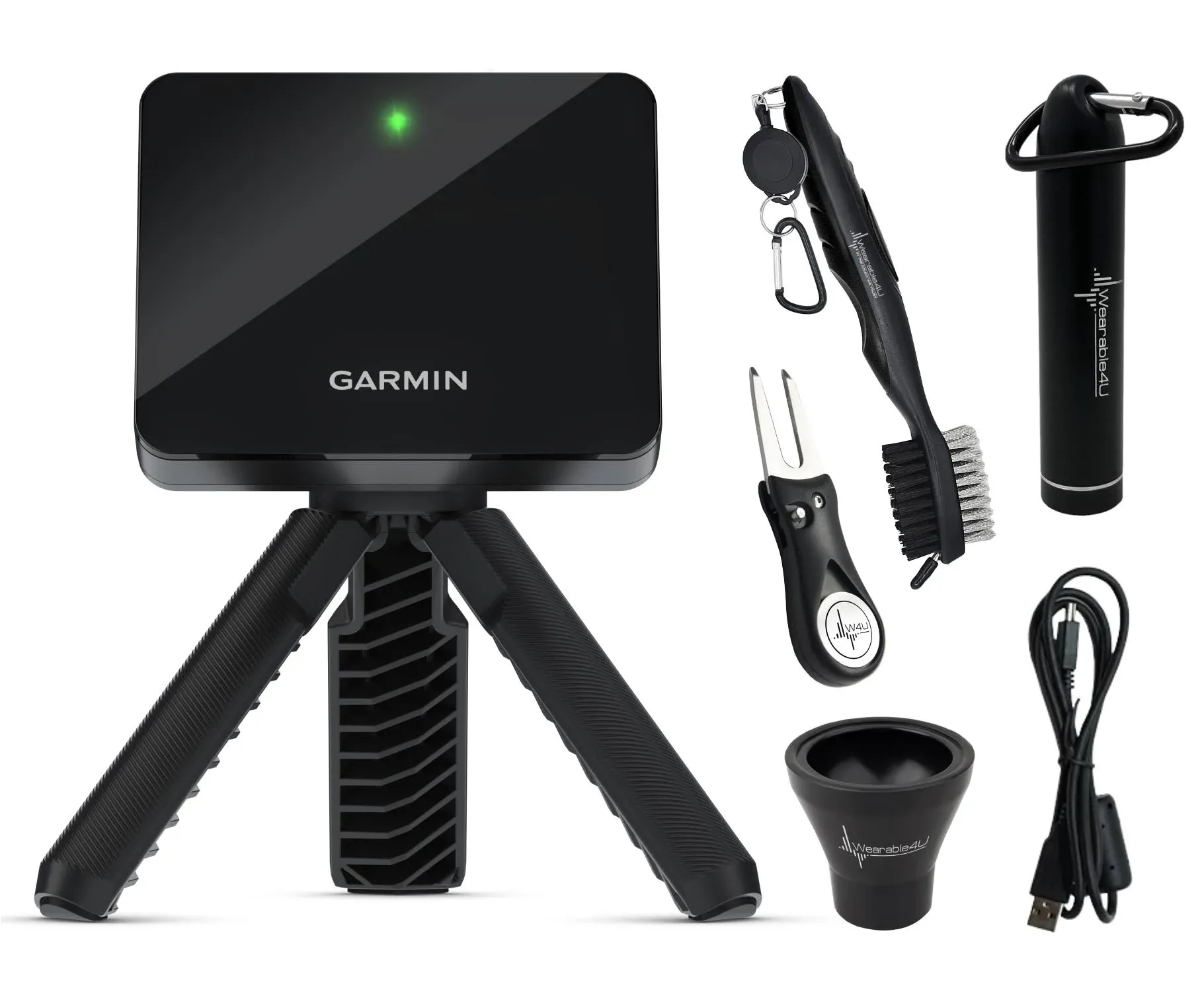 Garmin Approach R10, Portable Golf Launch Monitor, Take Your Game Home, Indoors or to The Driving Range, Up to 10 Hours Battery Life with Signature Series Power Bundle