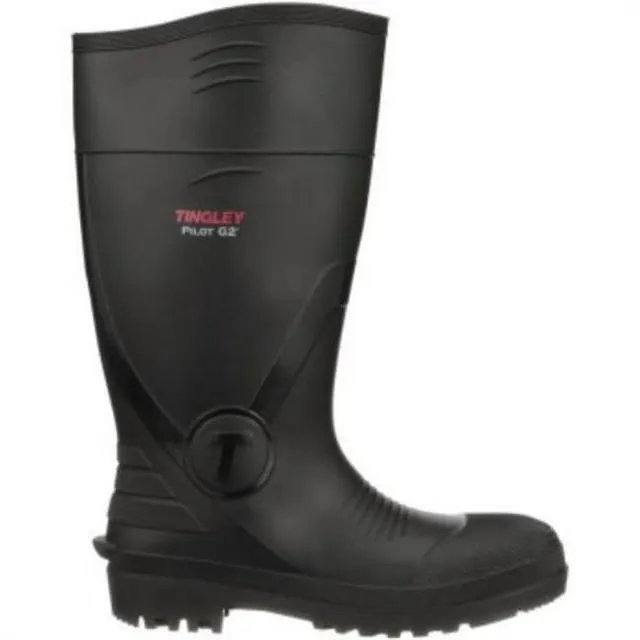 Tingley 31161.08 Tingleyâ® Pilot G2 Knee Boot, Plain Toe, 15&#034;H, Size 8, Black