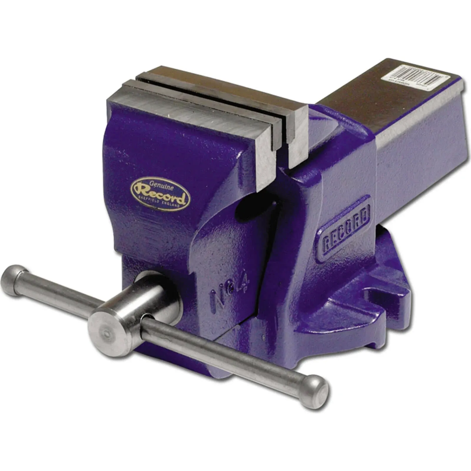 Irwin 1ZR Record Mechanic Vise, 3-3/4 in Jaw Opening, 3 in W Jaw, 1-7/8 in D Throat, Steel Blue