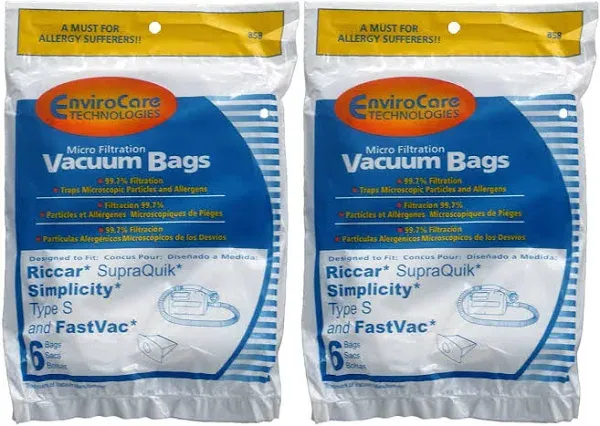 EnviroCare Replacement Micro Filtration Vacuum Cleaner Dust Bags made to fit Ric