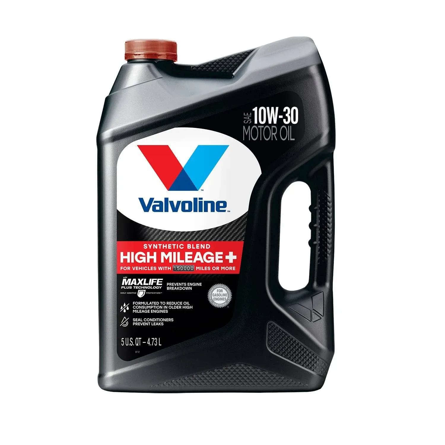 Valvoline High Mileage 150K with MaxLife Plus Technology Motor Oil SAE 10W-30 5 qt