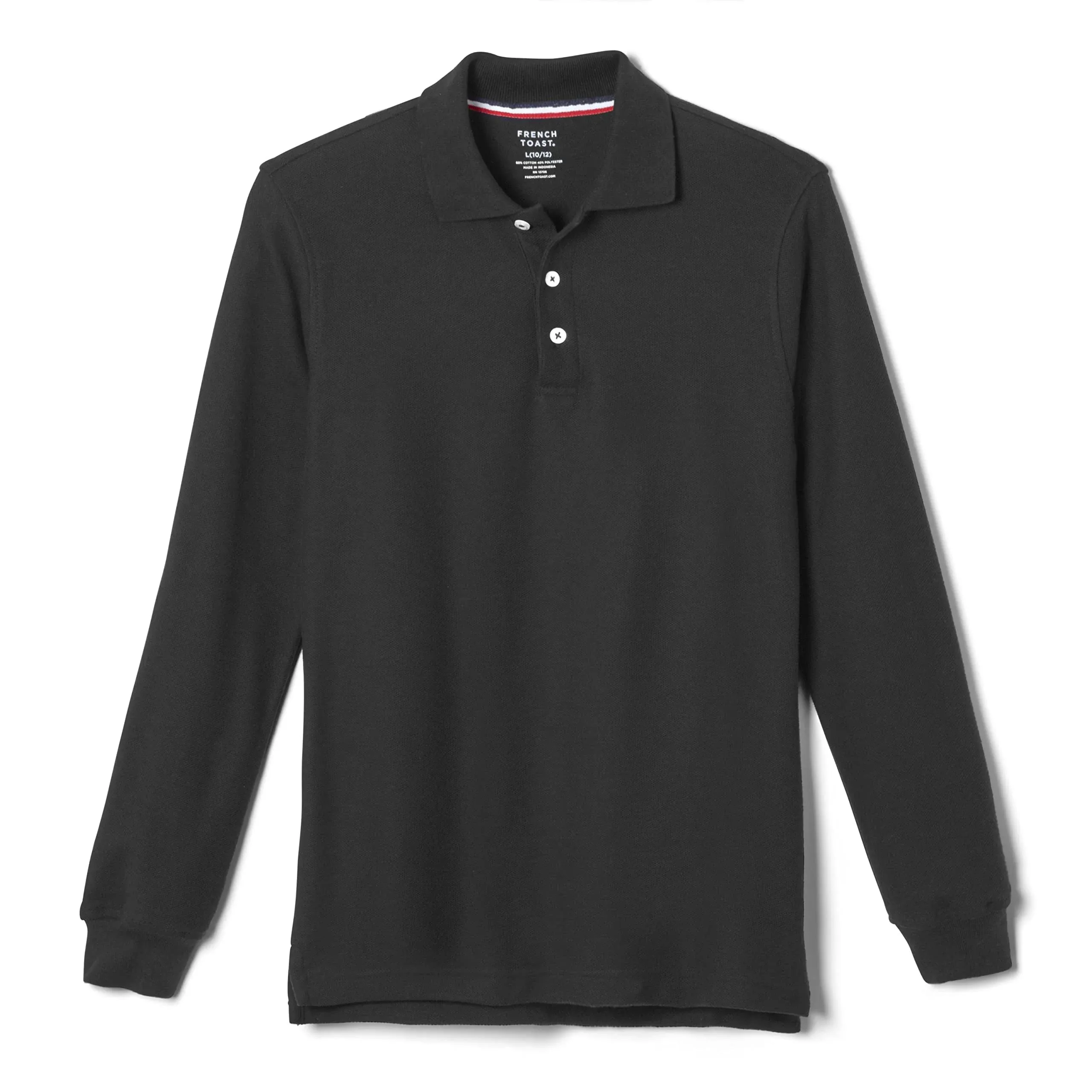 French Toast Boys Long Sleeve Pique Polo