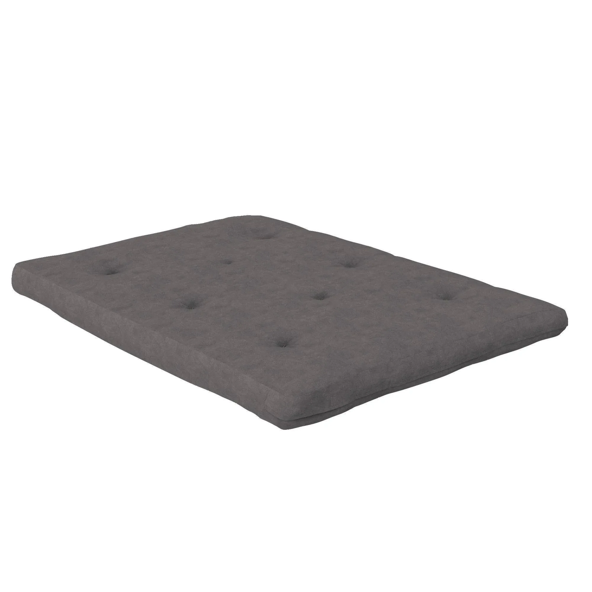 DHP Eve 6 in. Medium Thermo Bonded High Density Polyester Fill Tight Top Full Gray Futon Mattress 6272759