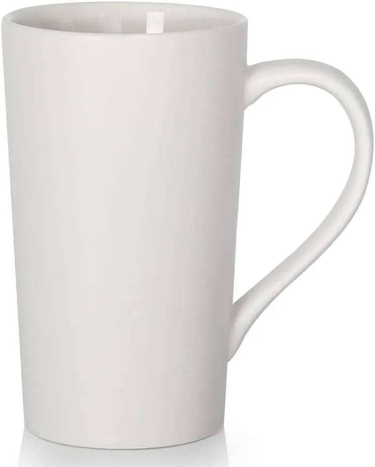 Smilatte 20 Ounces Extra Large Coffee Mug, M007 Plain Tall Big Ceramic Tea Cup ...