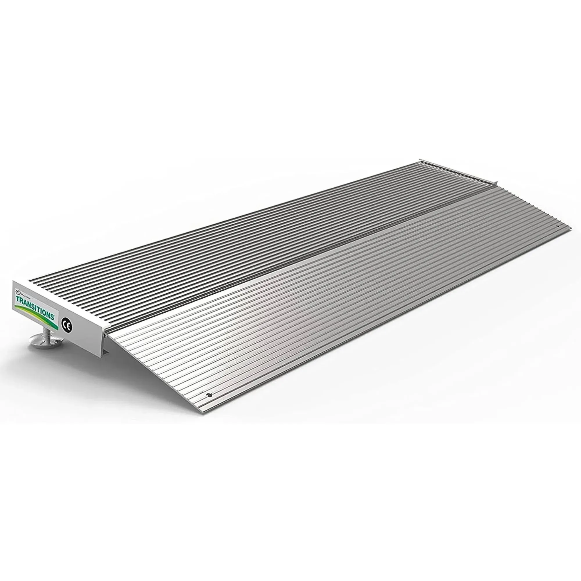 TRANSITIONS Aluminum Threshold Ramp with Adjustable Height up to 2.75 in., 12 in. L x 36 in. W