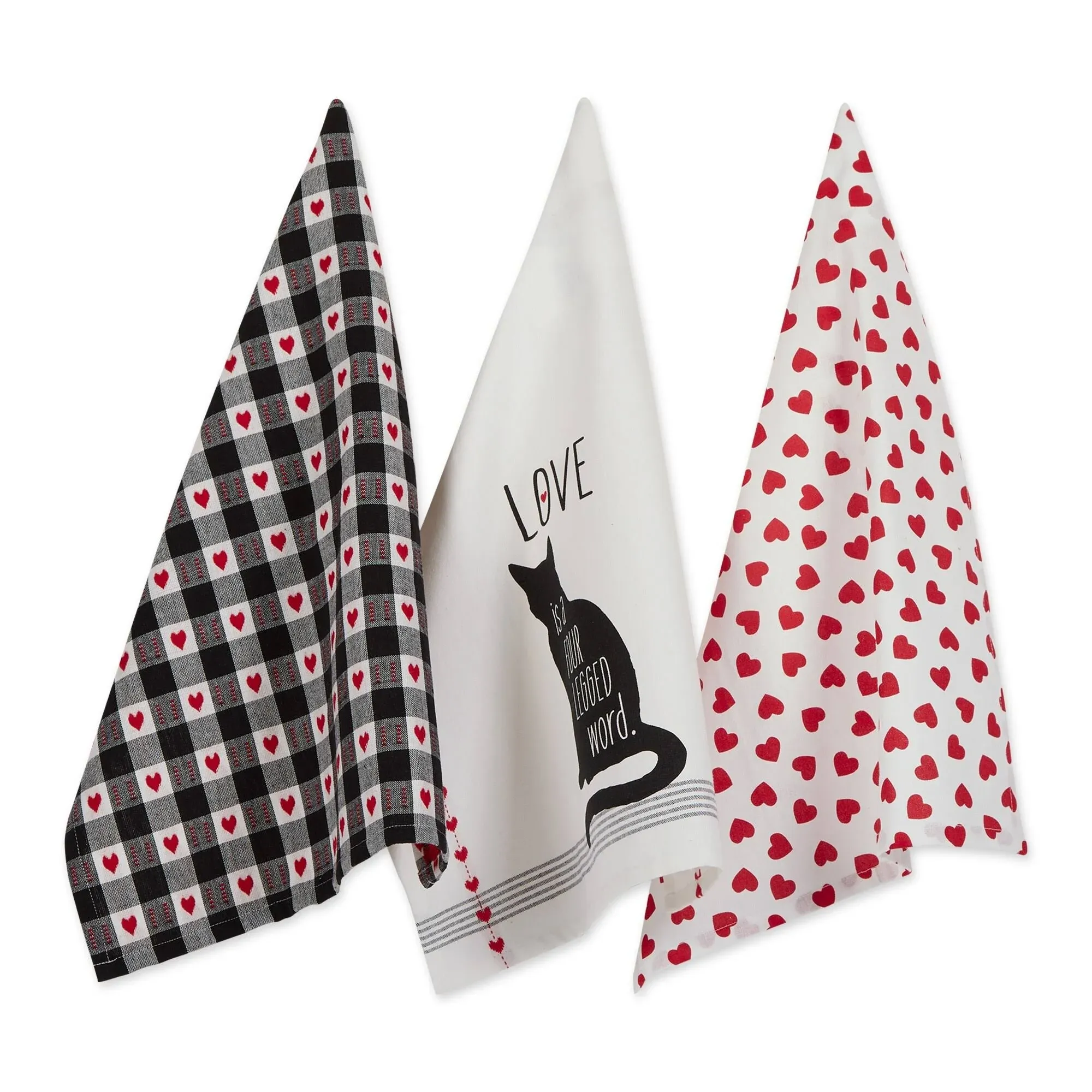 Assorted Cat Love Dishtowel (Set of 3)