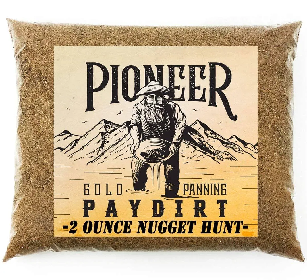 Pioneer '2 Ounce Nugget Hunt' Gold Paydirt Panning Pay Dirt Bag – Gold ...