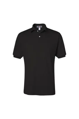 Jerzees Men's Spotshield 50/50 Polo, Black, X-Large